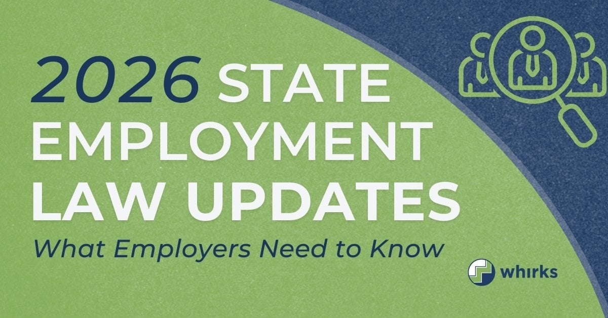 2026 state employment law updates graphic highlighting what employers need to know.