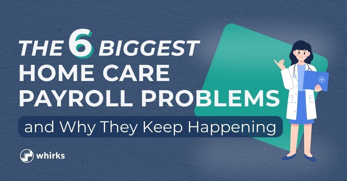 Illustration of a home health professional next to text reading, 