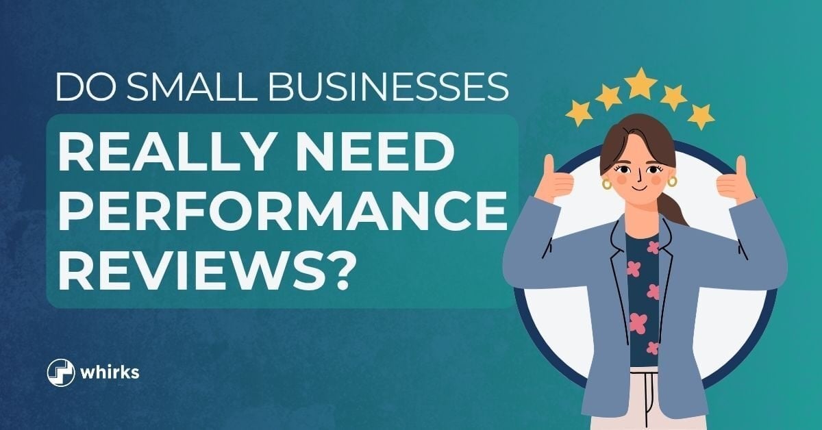 Whirks-branded blog thumbnail image with an illustration of a small business owner giving two thumbs up with five stars and the title, 