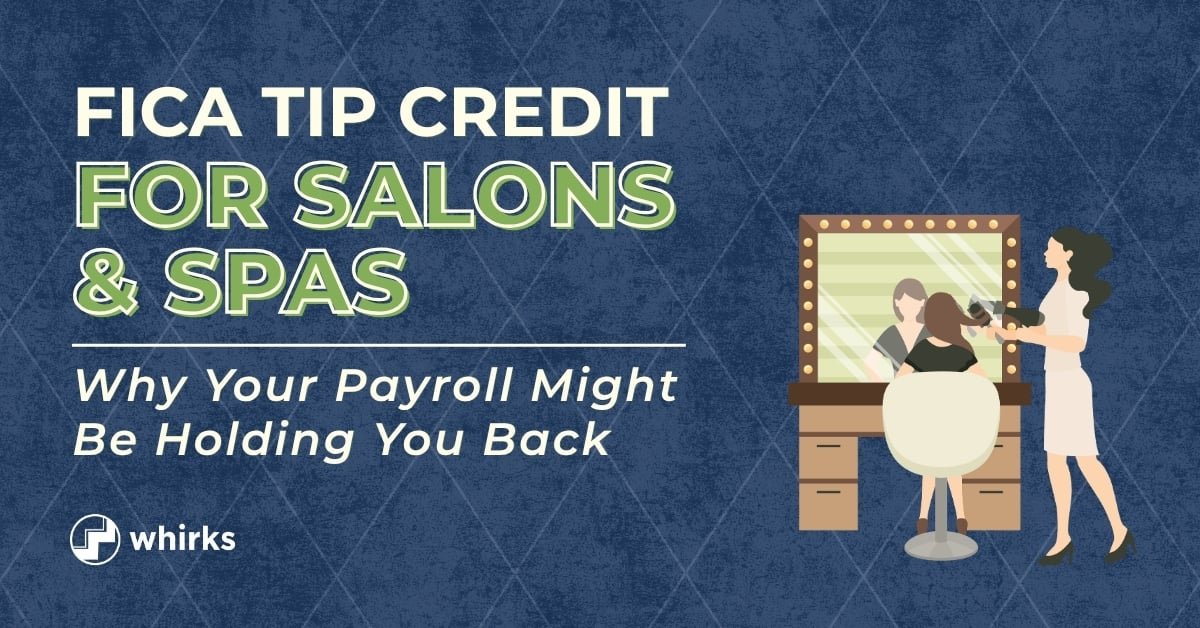 Illustration of a salon stylist working with a client with text reading, 