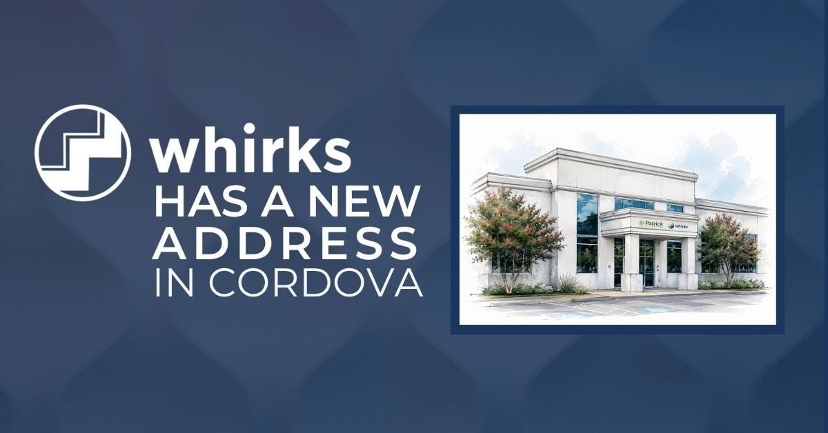 Whirks office building at 7345 Goodlett Farms Parkway in Cordova, Tennessee.